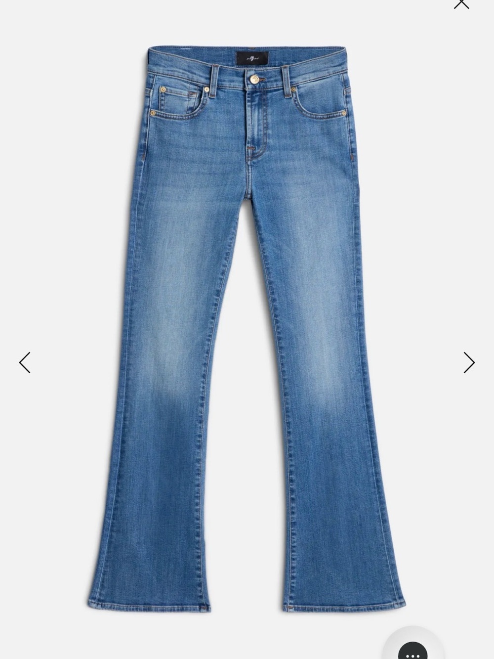 NWT 7 For All Mankind Tailorless Bootcut Jeans Sz 29 x 31 Vapor Y2K Western